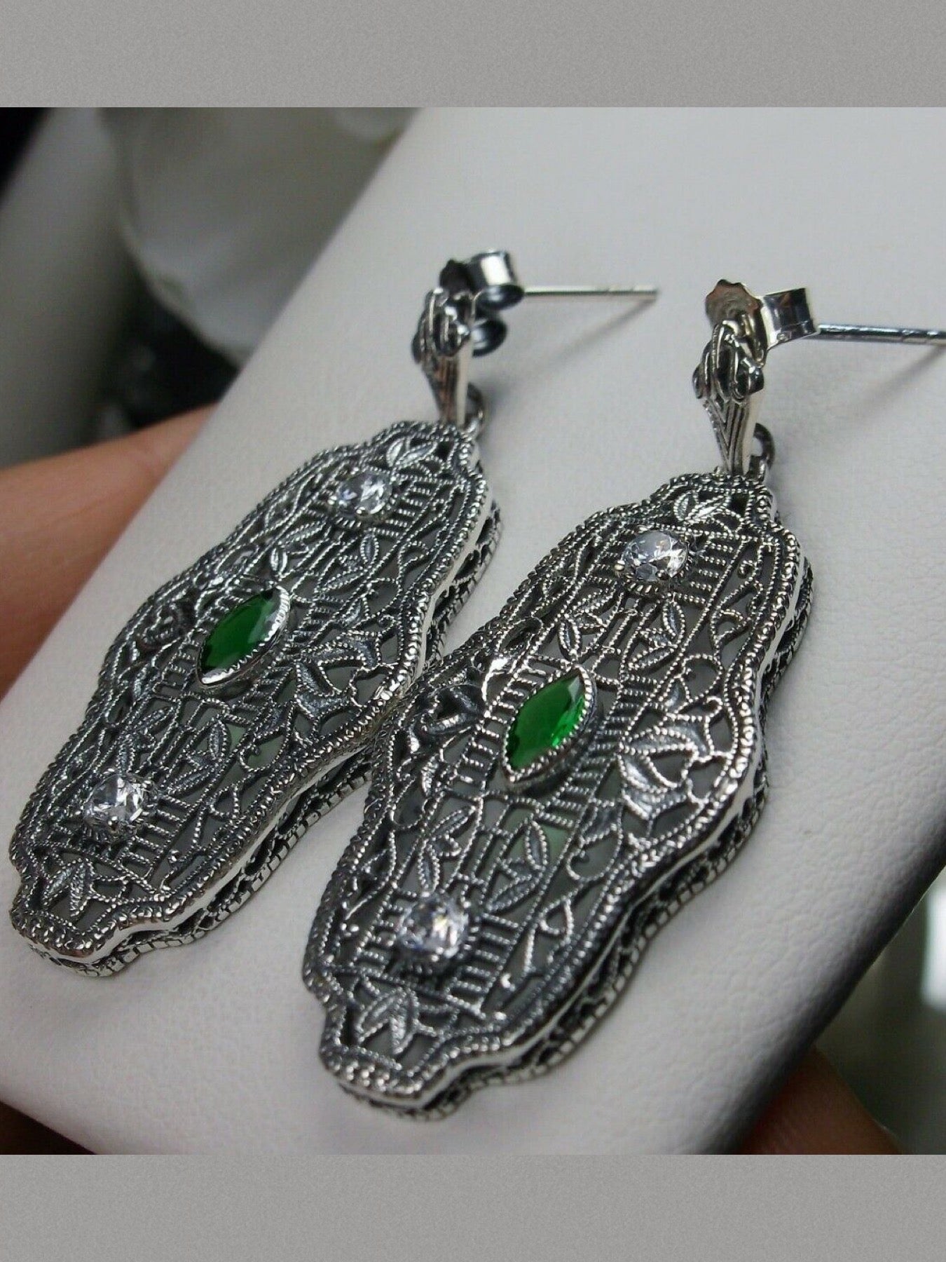 Twin Peacock Long Real Silver Earrings – Deara Fashion Accessories